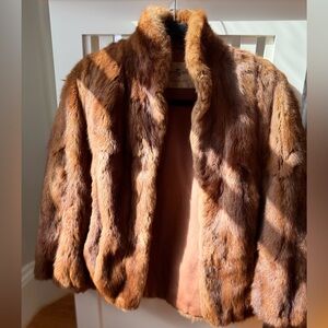 Vintage real fox fur cape.